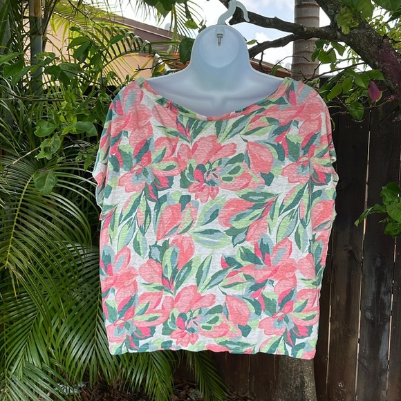 JOIE Cropped Floral Top size x large - Picture 2 of 6